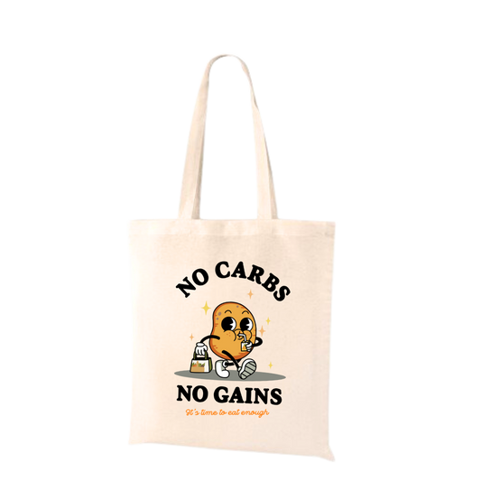 TOTE BAG - NO CARBS, NO GAINS EDICIÓN PATATA